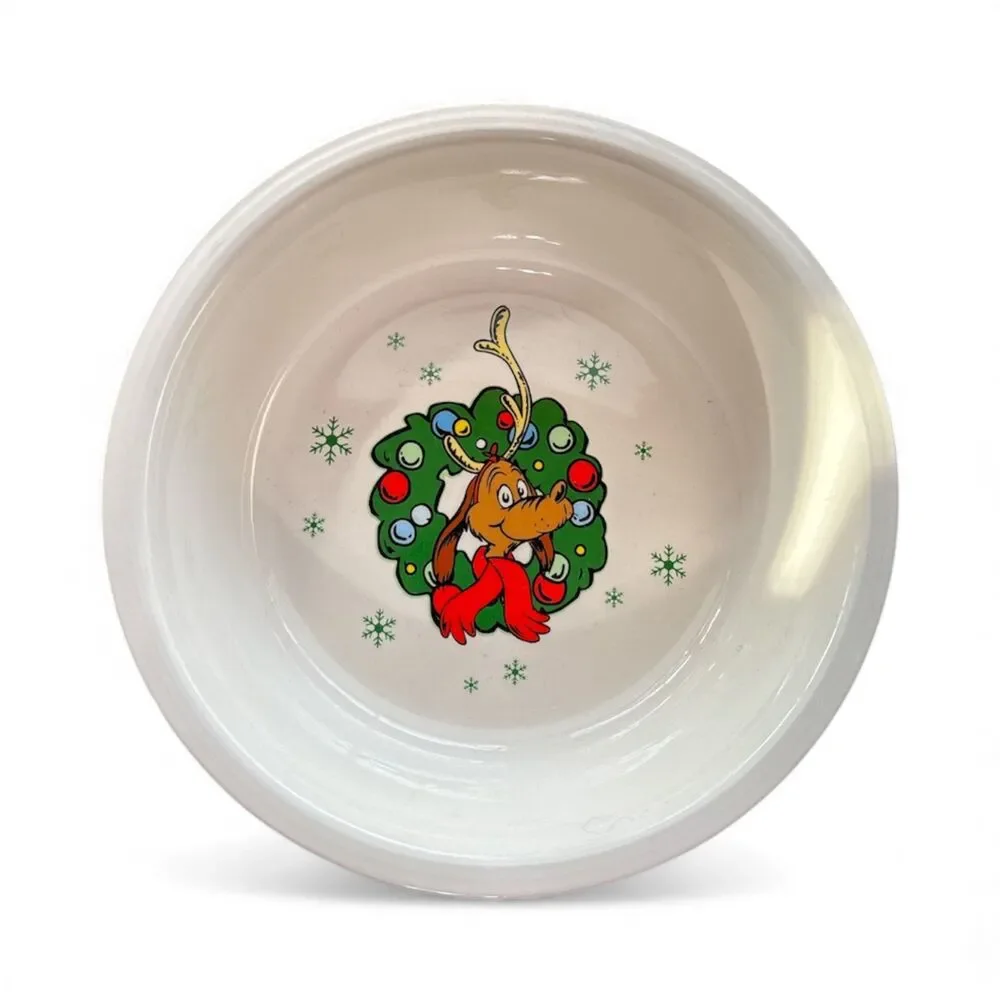 Dr Seuss Christmas The Grinch Dog Bowl 6in.
